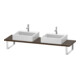 Duravit Console Compact L-Cube 80-200x48cm, 2 tiroirs, ép. 3cm, noyer foncé-1