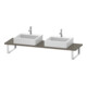 Duravit Console Compact L-Cube 80-200x48cm, 2 tiroirs, ép. 3cm, plan Hgl-1