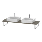 Duravit Console Compact L-Cube 80-200x48cm, 2 tiroirs, ép. 3cm, plan Hgl