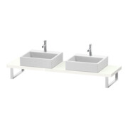 Duravit Console Compact L-Cube 80-200x48cm, 2 tiroirs, ép. 4,5cm, blanc brillant