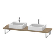 Duravit Console Compact L-Cube 80-200x48cm, 2 tiroirs, ép. 4,5cm, marbre œuf
