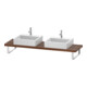 Duravit Console Compact L-Cube 80-200x48cm, 2 tiroirs, ép. 4,5cm, noyer naturel-1