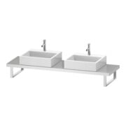 Duravit Console Compact L-Cube Épaisseur 4,5 cm, Blanc Oeuf, pour lavabo à poser, var.-3