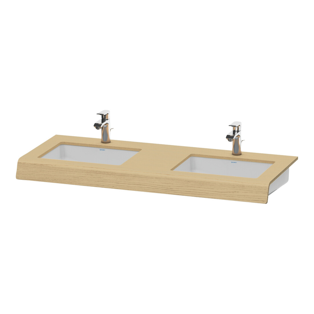 Duravit Console de lavabo DuraStyle 55x80x10 cm, 2 découpes, chêne naturel