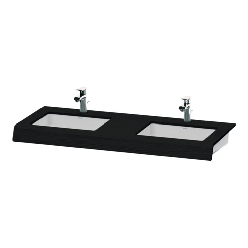 Duravit Console de lavabo DuraStyle 55x80x10 cm, 2 découpes, chêne noir