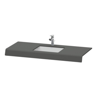 Duravit Console de lavabo DuraStyle 80-200x55x10cm, 1 découpe, graphite mat