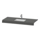 Duravit Console de lavabo DuraStyle 80-200x55x10cm, 1 découpe, graphite mat-1