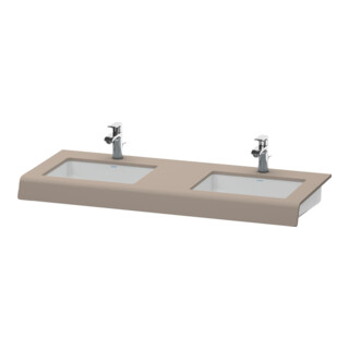 Duravit Console de lavabo DuraStyle 80-200x55x10cm, 2 découpes, basalte mat