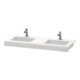 Duravit Console de lavabo DuraStyle 80-200x55x10cm, 2 découpes, blanc brillant-1