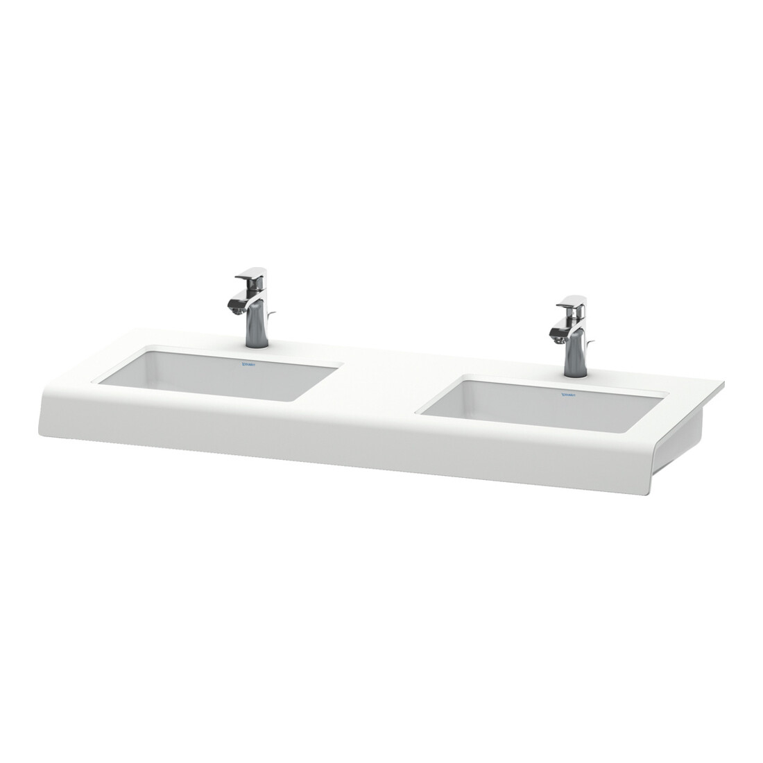 Duravit Console de lavabo DuraStyle 80-200x55x10cm, 2 découpes, blanc mat