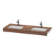 Duravit Console de lavabo DuraStyle 80-200x55x10cm, 2 découpes, noyer foncé-1