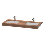 Duravit Console de lavabo DuraStyle 80-200x55x10cm, 2 découpes, noyer naturel