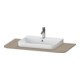 Duravit Console de lavabo Happy D.2 Plus 100x55 cm, 1 découpe, lin-1