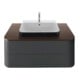 Duravit Console de lavabo Happy D.2 Plus 100x55 cm, 1 découpe, noyer brossé-1