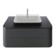 Duravit Console de lavabo Happy D.2 Plus 100x55cm, 1 découpe, graphite supermat-1