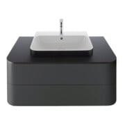 Duravit Console de lavabo Happy D.2 Plus 100x55cm, 1 découpe, graphite supermat