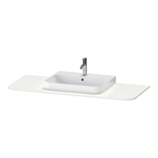 Duravit Console de lavabo Happy D.2 Plus 130x55 cm, 1 découpe, blanc brillant