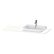 Duravit Console de lavabo Happy D.2 Plus 130x55 cm, 1 découpe, bonde droite, blanc mat