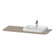 Duravit Console de lavabo Happy D.2 Plus 130x55 cm, 1 découpe, droite, lin