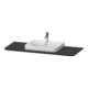 Duravit Console de lavabo Happy D.2 Plus 130x55 cm, 1 trou, avec siphon, noyer satiné-1