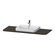 Duravit Console de lavabo Happy D.2 Plus 130x55 cm, 1 trou, avec siphon, noyer satiné