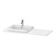 Duravit Console de lavabo Happy D.2 Plus 130x55 cm, 1 trou, B gauche, blanc mat nordique-1