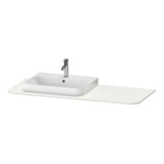 Duravit Console de lavabo Happy D.2 Plus 130x55 cm, 1 trou, B gauche, blanc mat nordique