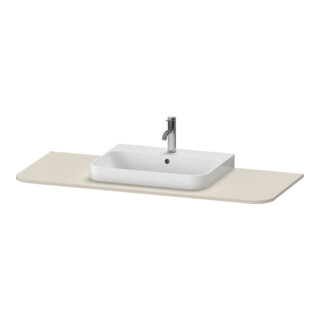 Duravit Console de lavabo Happy D.2 Plus 130x55 cm, 1 trou, baignoire, taupe mat