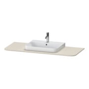 Duravit Console de lavabo Happy D.2 Plus 130x55 cm, 1 trou, baignoire, taupe mat