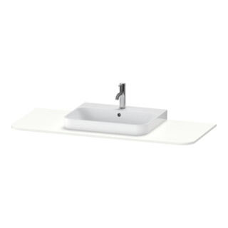 Duravit Console de lavabo Happy D.2 Plus 130x55 cm, 1 trou, blanc mat