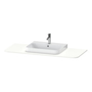 Duravit Console de lavabo Happy D.2 Plus 130x55 cm, 1 trou, blanc mat