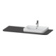 Duravit Console de lavabo Happy D.2 Plus 130x55 cm, 1 trou, bonde à droite, graphite mat-1