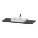 Duravit Console de lavabo Happy D.2 Plus 130x55 cm, 1 trou, mitigeur, graphite mat-1