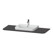 Duravit Console de lavabo Happy D.2 Plus 130x55 cm, 1 trou, mitigeur, graphite mat