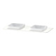 Duravit Console de lavabo Happy D.2 Plus 130x55 cm, 2 découpes, blanc supermat-1