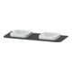 Duravit Console de lavabo Happy D.2 Plus 130x55 cm, 2 découpes, graphite mat-1
