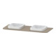 Duravit Console de lavabo Happy D.2 Plus 130x55 cm, 2 découpes, lin-1