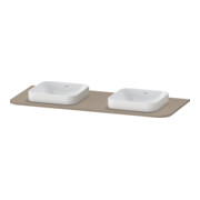 Duravit Console de lavabo Happy D.2 Plus 130x55 cm, 2 découpes, lin