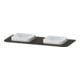 Duravit Console de lavabo Happy D.2 Plus 130x55 cm, 2 découpes, noyer teinté-1