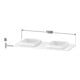 Duravit Console de lavabo Happy D.2 Plus 130x55 cm, 2 découpes, noyer teinté