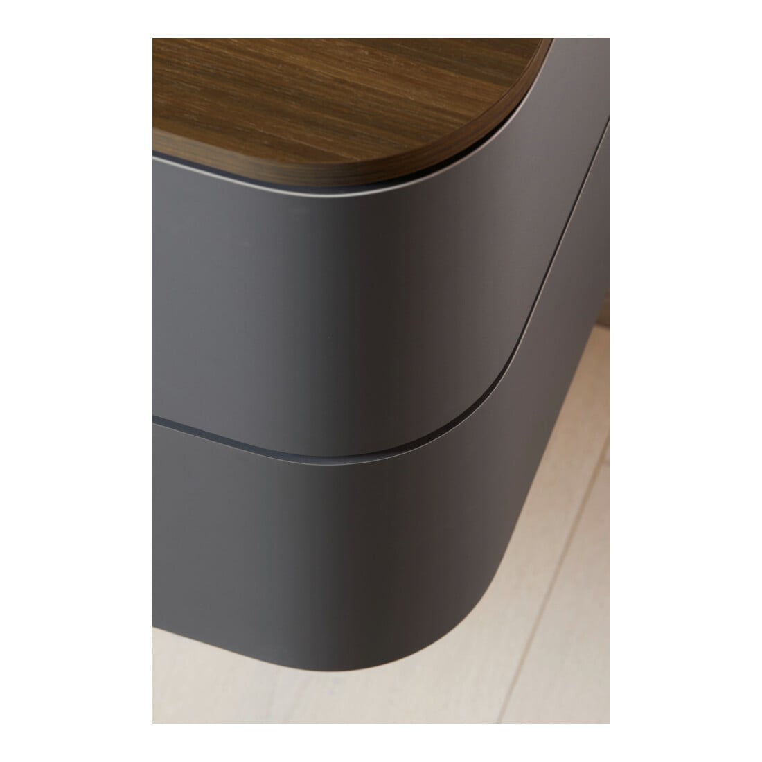 Duravit Console de lavabo Happy D.2 Plus 130x55 cm, 2 découpes, noyer teinté