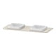 Duravit Console de lavabo Happy D.2 Plus 130x55 cm, 2 découpes, taupe supermat-1