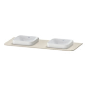Duravit Console de lavabo Happy D.2 Plus 130x55 cm, 2 découpes, taupe supermat