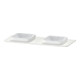 Duravit Console de lavabo Happy D.2 Plus 130x55 cm, 2 trous, blanc nord mat-1