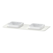 Duravit Console de lavabo Happy D.2 Plus 130x55 cm, 2 trous, blanc nord mat