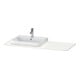 Duravit Console de lavabo Happy D.2 Plus 130x55 cm, avec 1 trou, mitigeur, méditerranée Ei