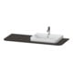 Duravit Console de lavabo Happy D.2 Plus 130x55 cm, avec 1 trou, robinetterie droite, noyer huilé-1
