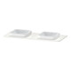 Duravit Console de lavabo Happy D.2 Plus 130x55 cm, avec 2 découpes, blanc brillant-1