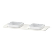 Duravit Console de lavabo Happy D.2 Plus 130x55 cm, avec 2 découpes, blanc brillant