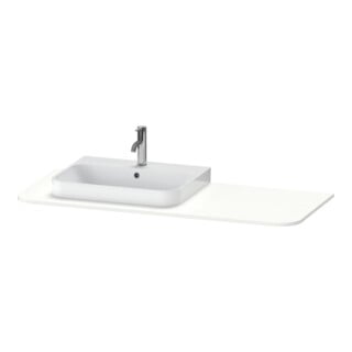 Duravit Console de lavabo Happy D.2 Plus 130x55cm, 1 découpe, gauche, blanc mat